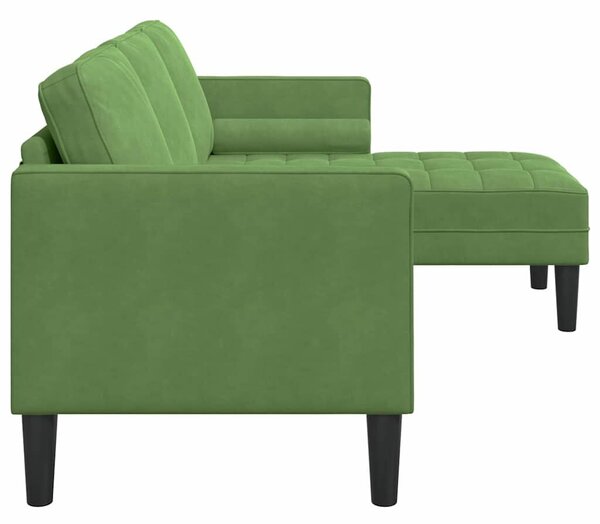 VidaXL Kanapé Szett Világos zöld 173 x 131 x 67 cm Bársony