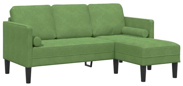 VidaXL Kanapé Szett Világos zöld 173 x 131 x 67 cm Bársony
