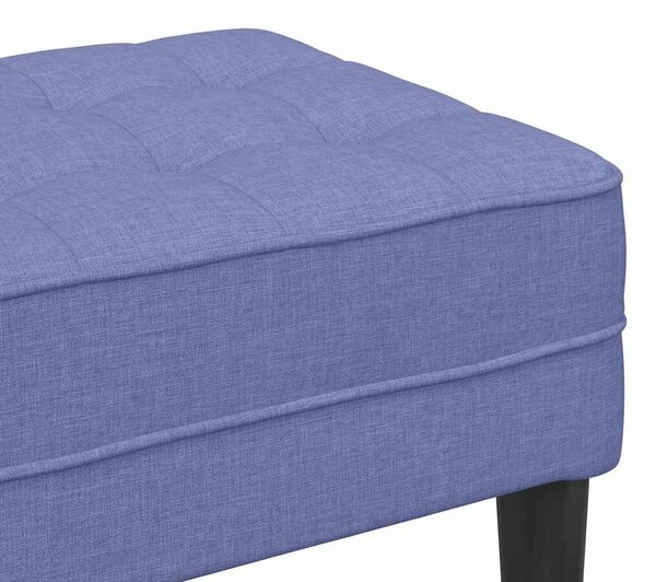 VidaXL pad párnával Farmerkék 113 x 57 x 39 cm szövet