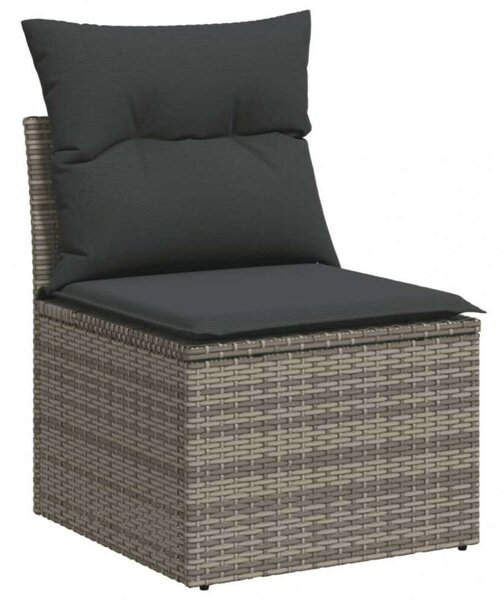 VidaXL Polyrattan Kerti Ülőgarnitúra - 10 részes - Szürke