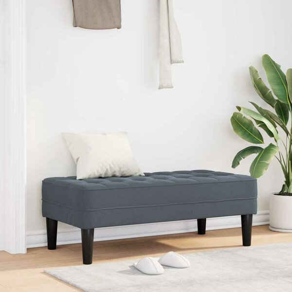 VidaXL pad párnával Sötétszürke 113 x 57 x 39 cm Bársony