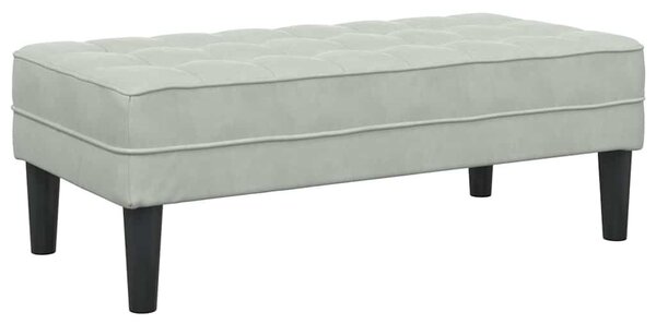 VidaXL Pad Világosszürke 113 x 57 x 39 cm Bársony