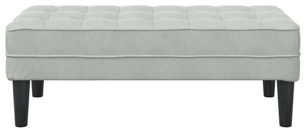 VidaXL Pad Világosszürke 113 x 57 x 39 cm Bársony