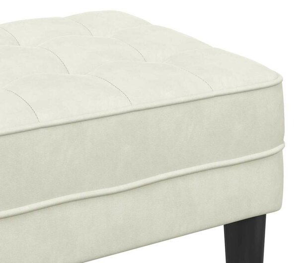 VidaXL Pad Krém 113 x 57 x 39 cm Bársony