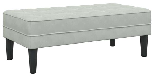 VidaXL Pad Világosszürke 113 x 57 x 39 cm Bársony