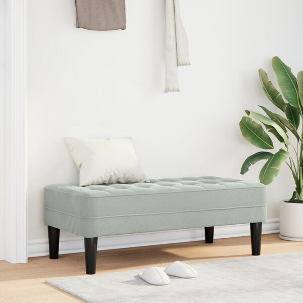 VidaXL Pad Világosszürke 113 x 57 x 39 cm Bársony