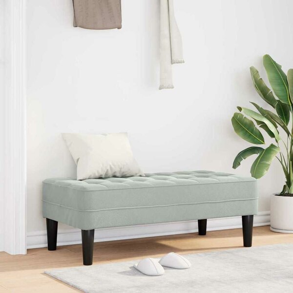 VidaXL Pad Világosszürke 113 x 57 x 39 cm Bársony