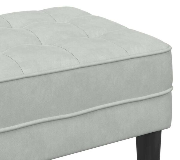 VidaXL Pad Világosszürke 113 x 57 x 39 cm Bársony
