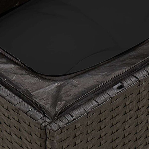 VidaXL Polyrattan Kerti Ülőgarnitúra - 11 részes - Fekete