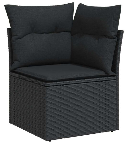 VidaXL Polyrattan Kerti Ülőgarnitúra - 11 részes - Fekete