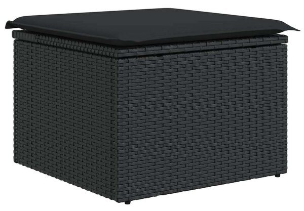 VidaXL Polyrattan Kerti Ülőgarnitúra - 10 részes - Fekete