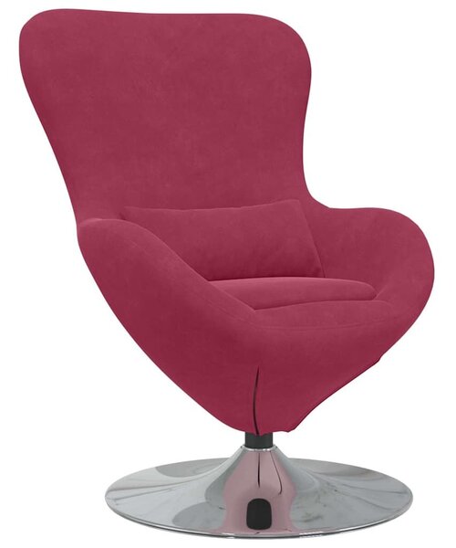 VidaXL Tojásfotel bordó 63 x 73 x 90 cm Bársony