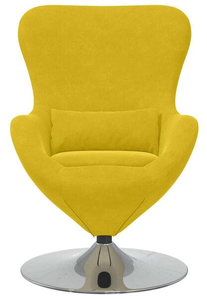VidaXL Tojásfotel Sárga 63 x 73 x 90 cm Bársony