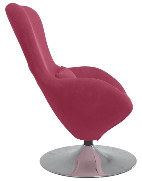 VidaXL Tojásfotel bordó 63 x 73 x 90 cm Bársony