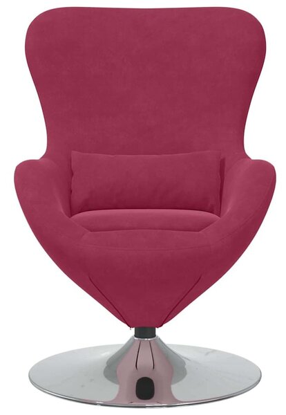 VidaXL Tojásfotel bordó 63 x 73 x 90 cm Bársony