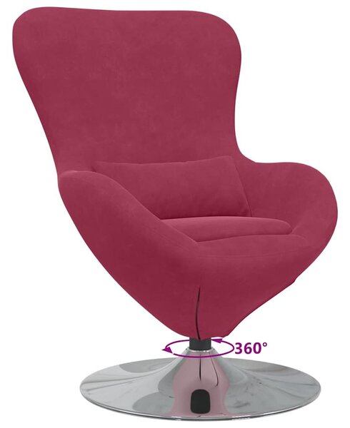 VidaXL Tojásfotel bordó 63 x 73 x 90 cm Bársony