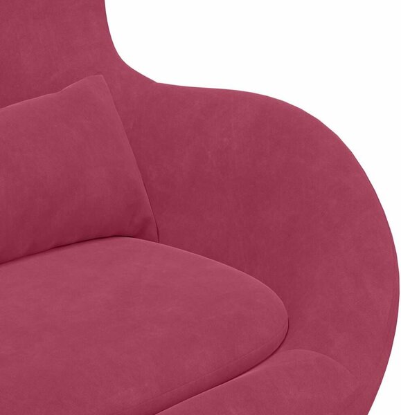 VidaXL Tojásfotel 2 pcs bordó 63 x 73 x 90 cm Bársony
