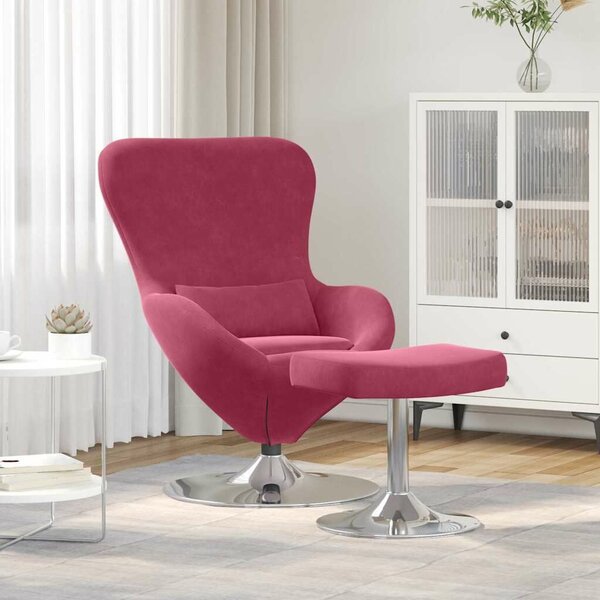 VidaXL Tojásfotel 2 pcs bordó 63 x 73 x 90 cm Bársony