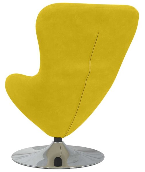 VidaXL Tojásfotel Sárga 63 x 73 x 90 cm Bársony