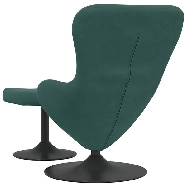 VidaXL Tojásfotel 2 pcs Sötétzöld 63 x 73 x 90 cm Bársony