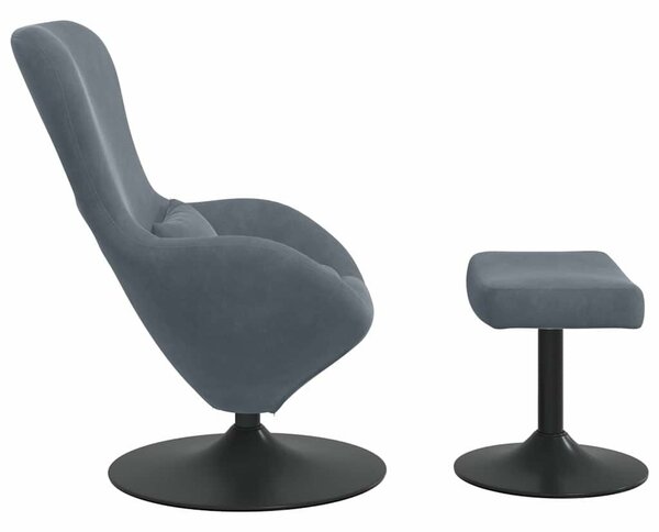 VidaXL Tojásfotel 2 pcs Sötétszürke 63 x 73 x 90 cm Bársony