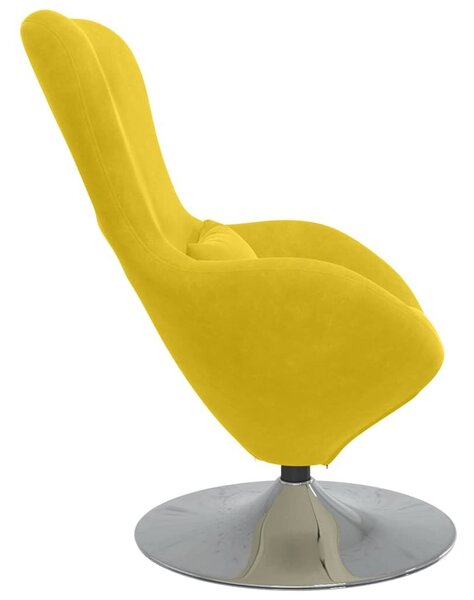 VidaXL Tojásfotel Sárga 63 x 73 x 90 cm Bársony