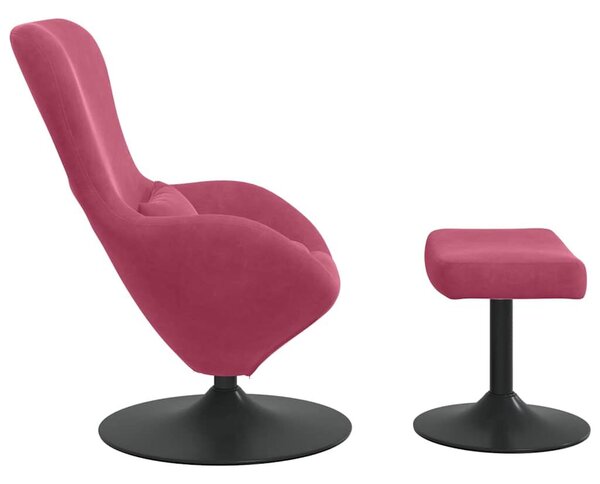VidaXL Tojásfotel 2 pcs bordó 63 x 73 x 90 cm Bársony