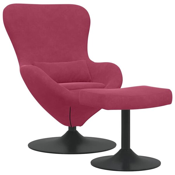 VidaXL Tojásfotel 2 pcs bordó 63 x 73 x 90 cm Bársony