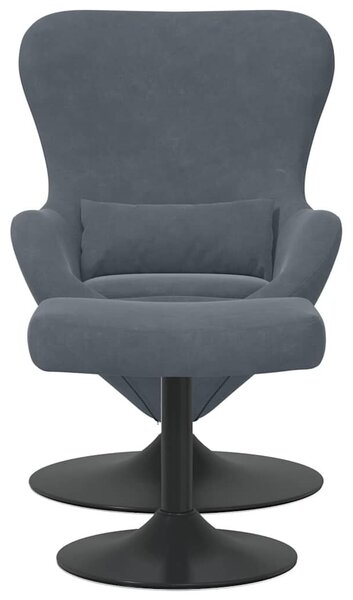 VidaXL Tojásfotel 2 pcs Sötétszürke 63 x 73 x 90 cm Bársony