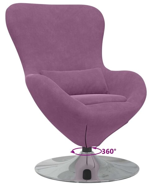 VidaXL Tojásfotel Lila 63 x 73 x 90 cm Bársony
