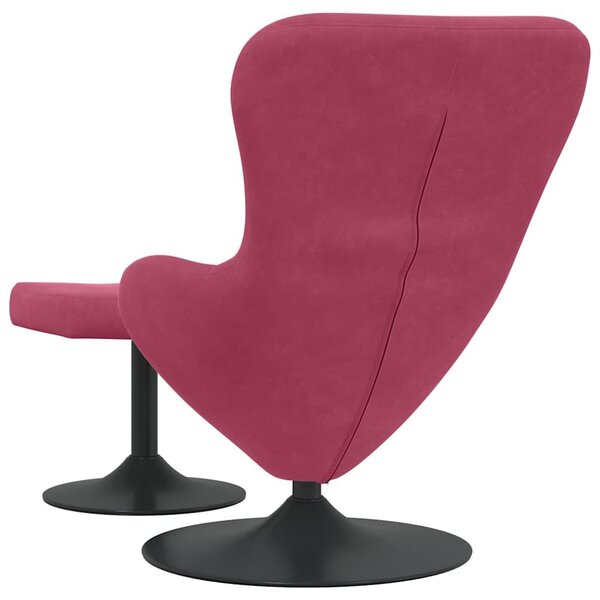 VidaXL Tojásfotel 2 pcs bordó 63 x 73 x 90 cm Bársony