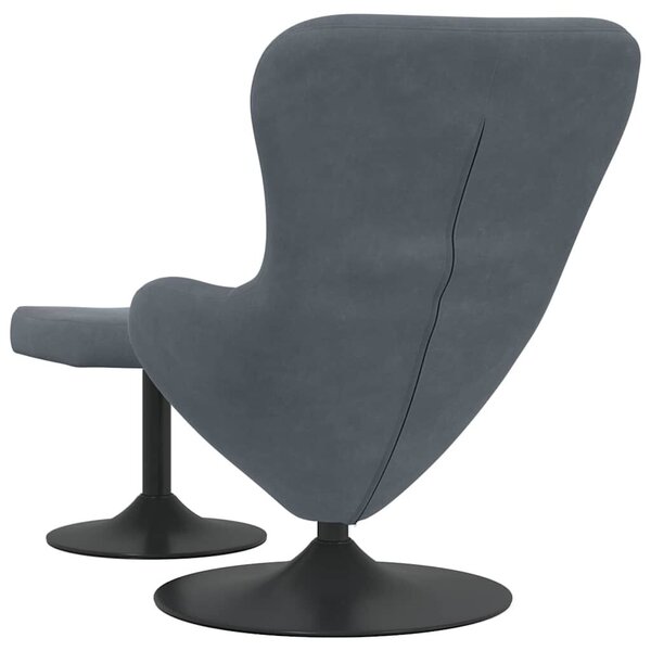 VidaXL Tojásfotel 2 pcs Sötétszürke 63 x 73 x 90 cm Bársony