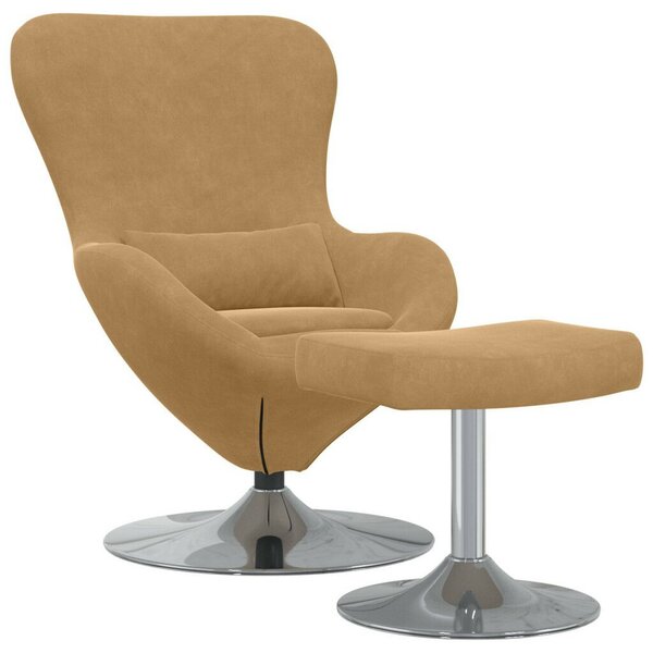 VidaXL Tojásfotel 2 pcs Barna 63 x 73 x 90 cm Bársony