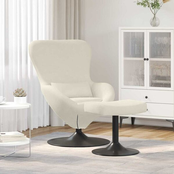 VidaXL Tojásfotel 2 pcs Krém 63 x 73 x 90 cm Bársony