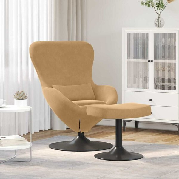 VidaXL Tojásfotel 2 pcs Barna 63 x 73 x 90 cm Bársony