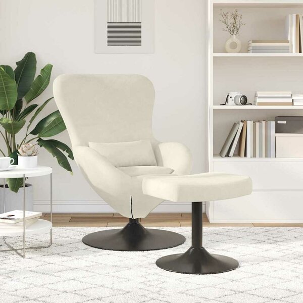 VidaXL Tojásfotel 2 pcs Krém 63 x 73 x 90 cm Bársony