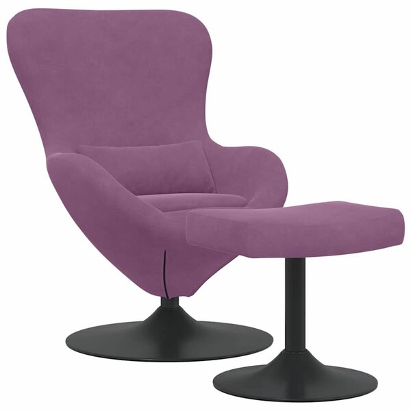 VidaXL Tojásfotel 2 pcs Lila 63 x 73 x 90 cm Bársony