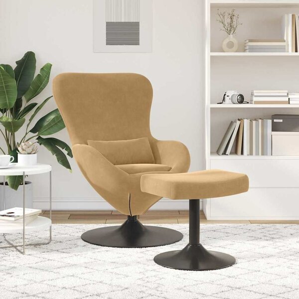 VidaXL Tojásfotel 2 pcs Barna 63 x 73 x 90 cm Bársony