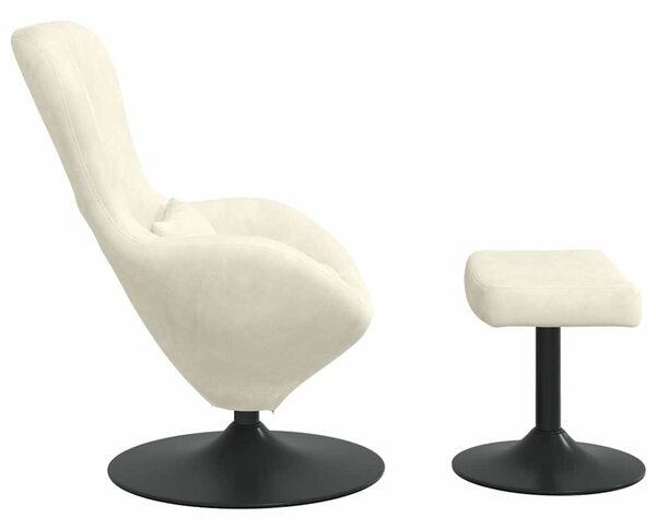 VidaXL Tojásfotel 2 pcs Krém 63 x 73 x 90 cm Bársony