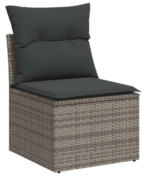 VidaXL Polyrattan Kerti Ülőgarnitúra - 9 részes - Szürke