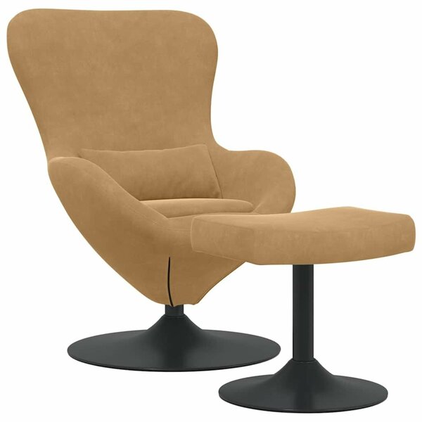 VidaXL Tojásfotel 2 pcs Barna 63 x 73 x 90 cm Bársony