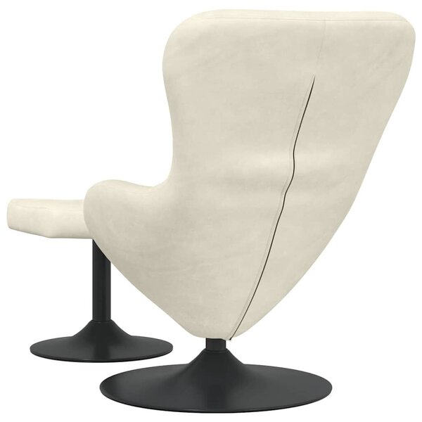VidaXL Tojásfotel 2 pcs Krém 63 x 73 x 90 cm Bársony