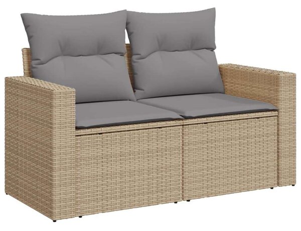 VidaXL Polyrattan Kerti Ülőgarnitúra - 8 részes, Bézs