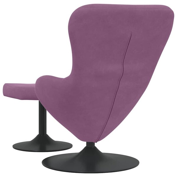 VidaXL Tojásfotel 2 pcs Lila 63 x 73 x 90 cm Bársony