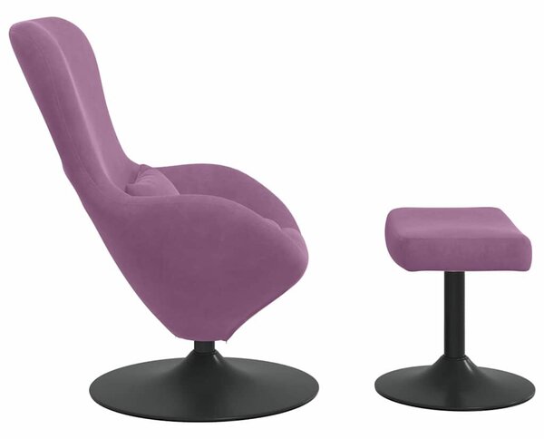 VidaXL Tojásfotel 2 pcs Lila 63 x 73 x 90 cm Bársony