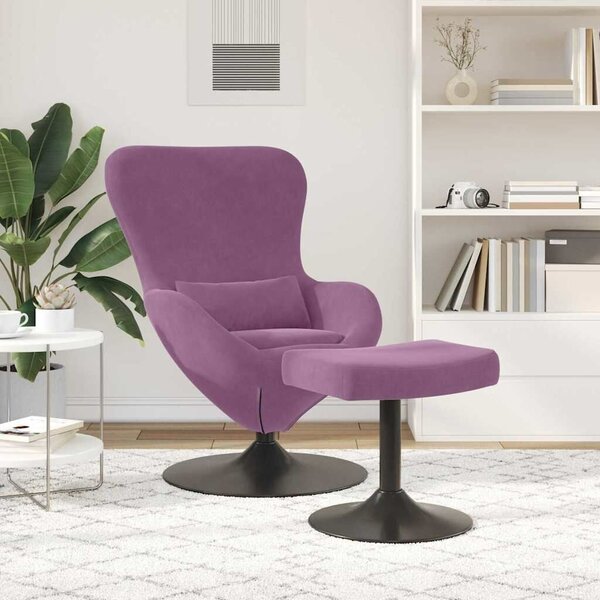 VidaXL Tojásfotel 2 pcs Lila 63 x 73 x 90 cm Bársony