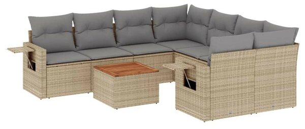 VidaXL Polyrattan Kerti Ülőgarnitúra - 9 részes