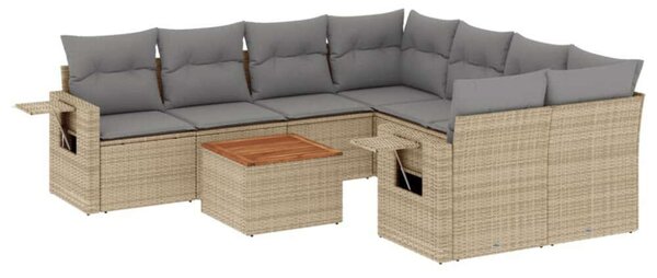 VidaXL Polyrattan Kerti Ülőgarnitúra - 9 részes