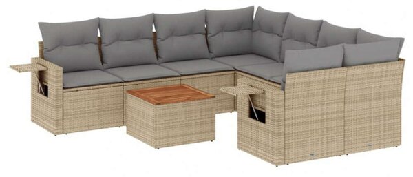 VidaXL Polyrattan Kerti Ülőgarnitúra - 9 részes