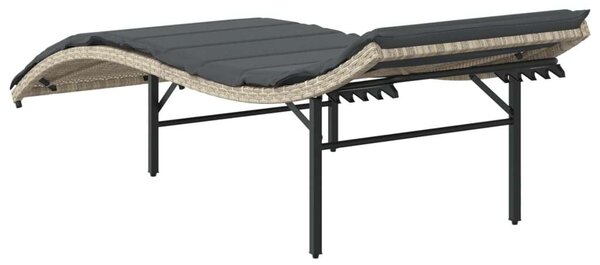 VidaXL Napozóágy - Polyrattan - 199 cm